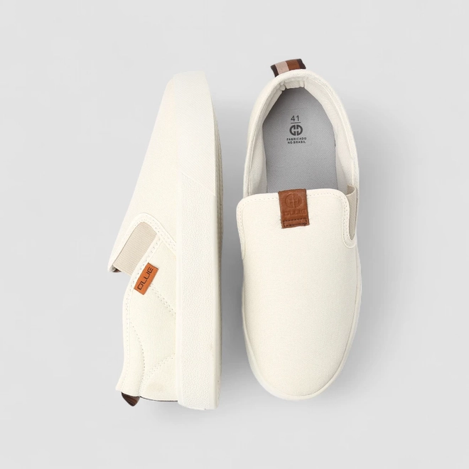 Slip On Ollie Originals Indy 2 Detalhe Pespontos Off White