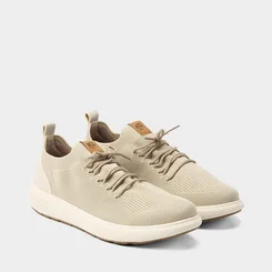 Tênis BR Sport Casual Masculino Puxador Recortes Knit Bege