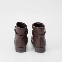 Ankle Boot Dakota Salto Bloco Detalhe Tiras Marrom