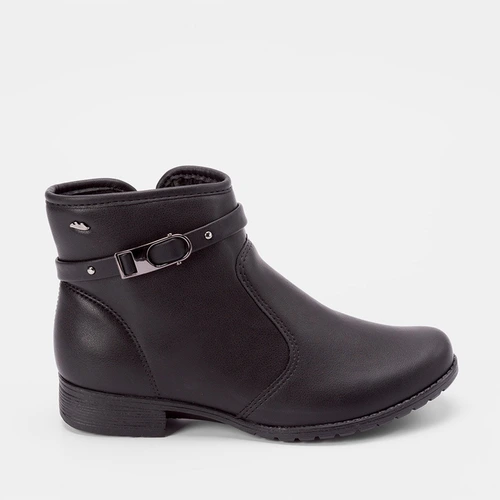 Ankle Boot Dakota Salto Bloco Detalhe Fivela Preto