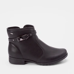 Ankle Boot Dakota Salto Bloco Detalhe Fivela Preto