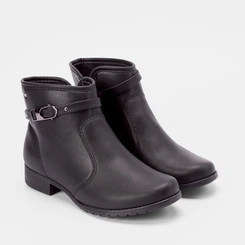 Ankle Boot Dakota Salto Bloco Detalhe Fivela Preto