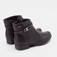 Ankle Boot Dakota Salto Bloco Detalhe Fivela Preto