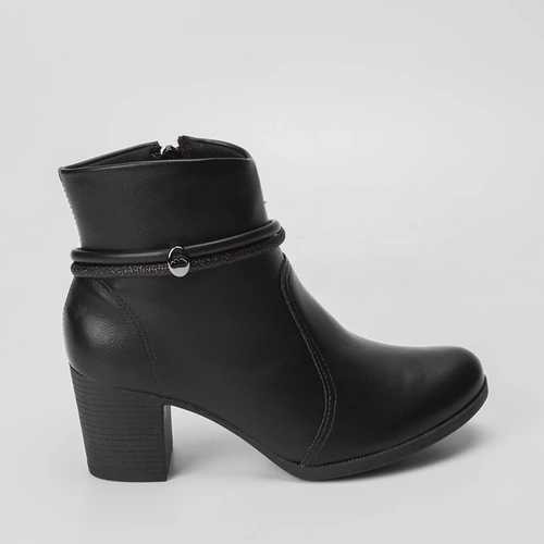 Vista 2 Ankle Boot Dakota Aplicação Tira Glitter Preto Dakota Preto