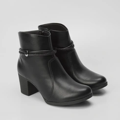 Ankle Boot Dakota Aplicação Tira Glitter Preto