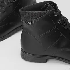 Bota Coturno Feminina Mississipi Detalhe Brilho Preto