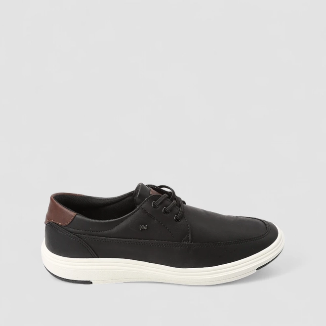Sapatênis Mac & Jac Oxford Pespontos Elástico Preto