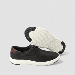 Sapatênis Mac & Jac Oxford Pespontos Elástico Preto