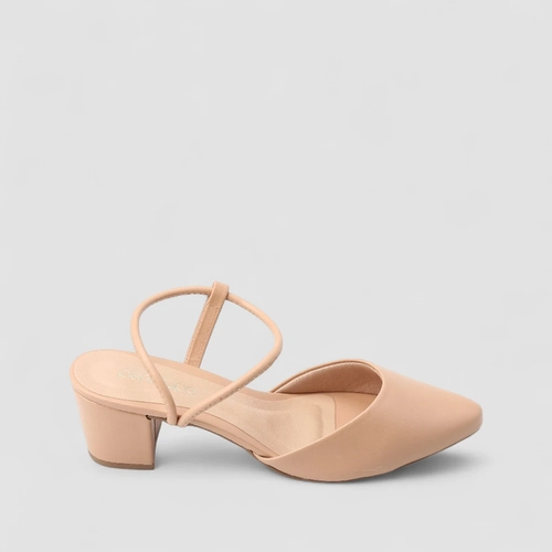 Scarpin Slingback Penélope Salto Médio Nude