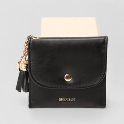 Carteira Feminina Gabriela Detalhe Tassel Preta