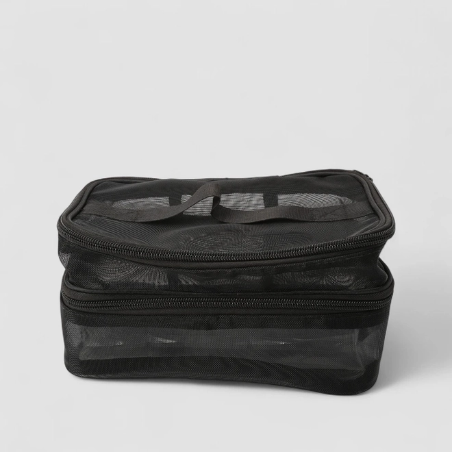 Necessaire STZ Dupla Em Tela Preto