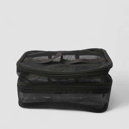 Necessaire STZ Dupla Em Tela Preto