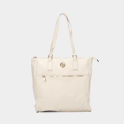 Bolsa Shopping Bag Penélope Texturizada Off White