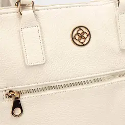 Bolsa Shopping Bag Penélope Texturizada Off White
