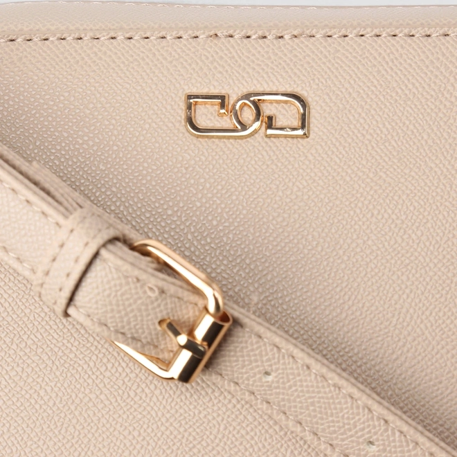 Bolsa Camera Bag Pequena Gabriela Transversal Bege