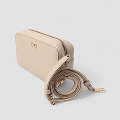 Bolsa Camera Bag Pequena Gabriela Transversal Bege