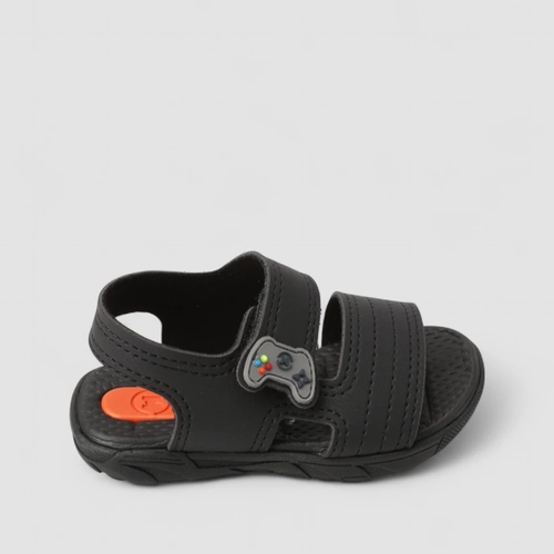 Sandália Infantil Molekinho Tira Contato Game Preto