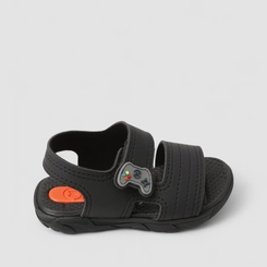 Sandália Infantil Molekinho Tira Contato Game Preto
