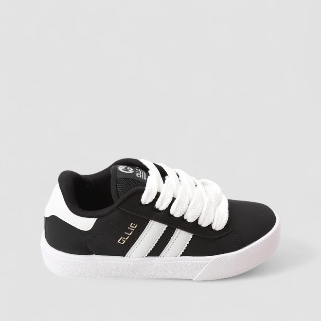 Tênis Ollie Originals Space 2 Flatform Feminino Listras Holográfico Preto