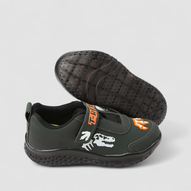 Tênis Infantil Vertus Casual T-Hex Tira Contato LED Verde