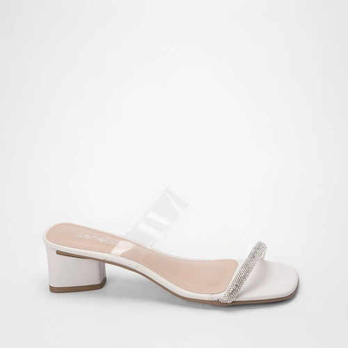 Tamanco Penélope Tira Dupla Tressê Off White