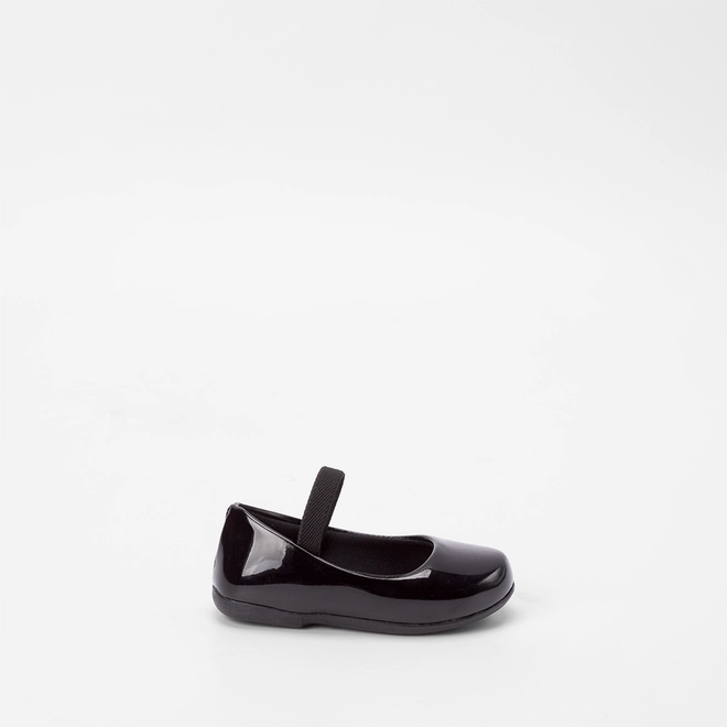 Sapatilha Boneca Baby Gabrielinha Elástico Verniz Preto