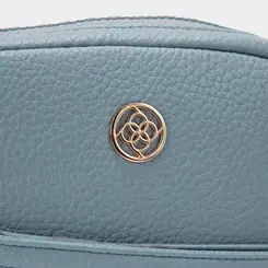 Bolsa Transversal Pequena Penélope Texturizada Azul