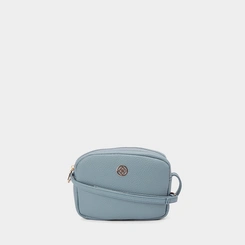 Bolsa Transversal Pequena Penélope Texturizada Azul