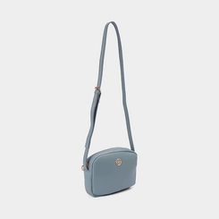 Bolsa Transversal Pequena Penélope Texturizada Azul
