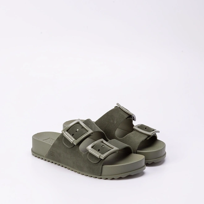 Tamanco Papete Zaxy Partner New Flatform Fivelas Verde