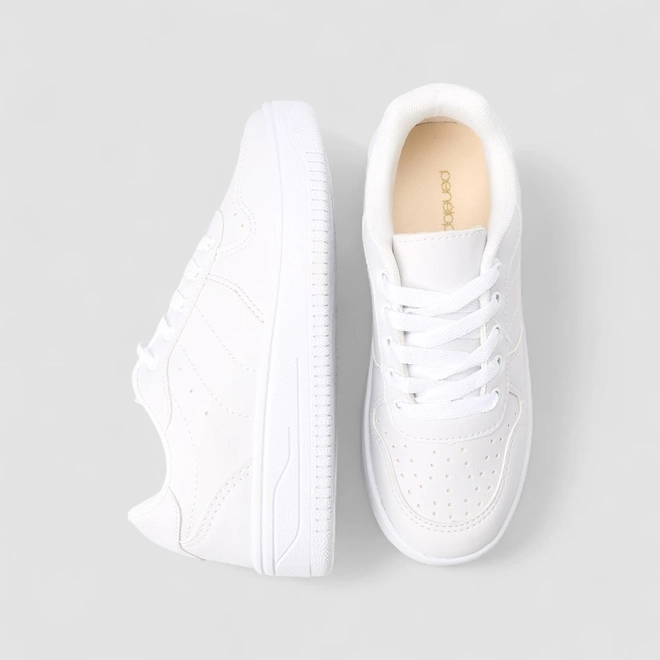 Tênis Casual Feminino Penélope Pespontos Branco