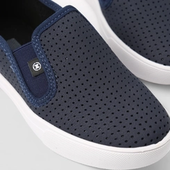 Slip On Infantil Molekinho Calce Fácil Detalhe Perfuros Marinho