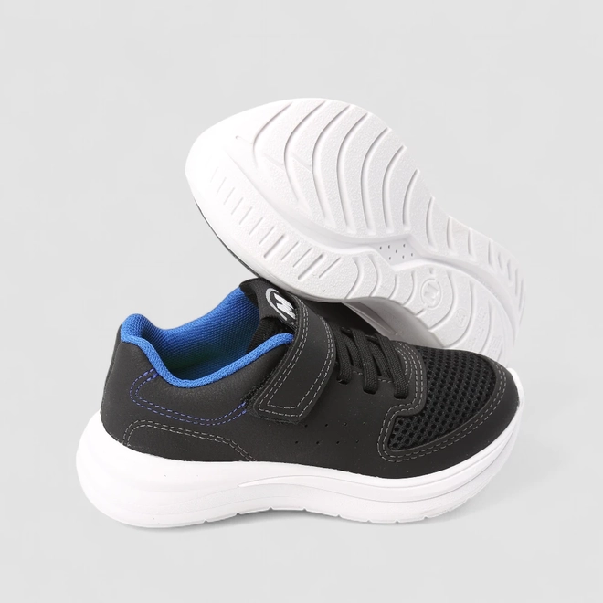 Tênis Casual Infantil Molekinho Sport Refresh Mesh Tira Contato Preto