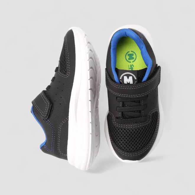Tênis Casual Infantil Molekinho Sport Refresh Mesh Tira Contato Preto
