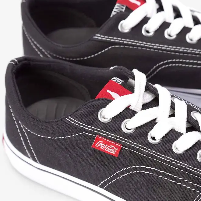 Tênis Coca Cola Surplay Canvas Casual Feminino Branco & Preto