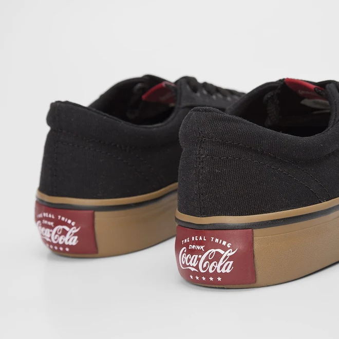 Tênis Coca Cola Surplay Canvas Casual Feminino Bege & Preto
