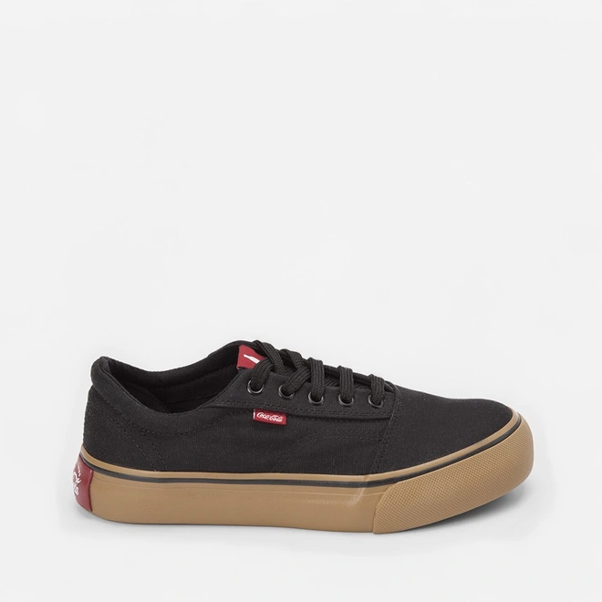 Tênis Coca Cola Surplay Canvas Casual Feminino Bege & Preto