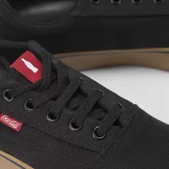 Tênis Coca Cola Surplay Canvas Casual Feminino Bege & Preto