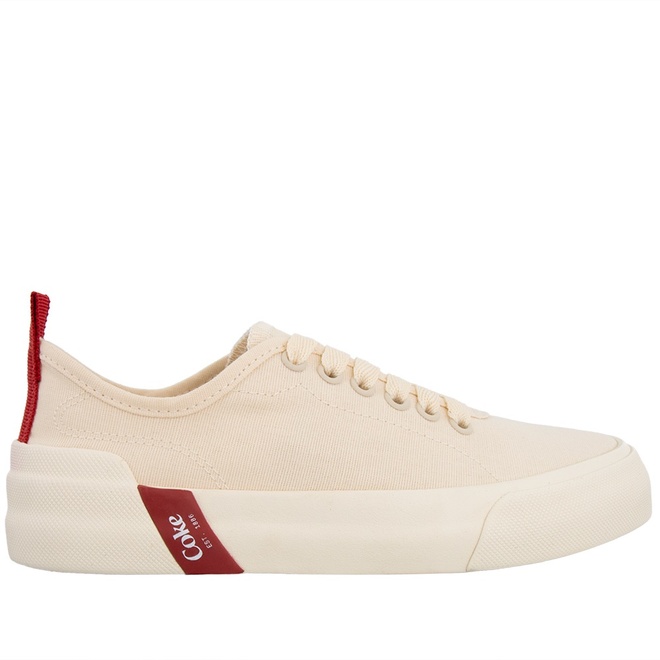 Tênis Coca-Cola Charlotte Canvas Casual Feminino Off White