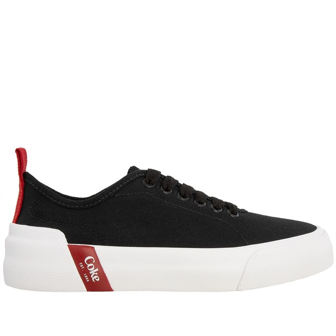 Tênis Coca-Cola Charlotte Canvas Casual Feminino Preto