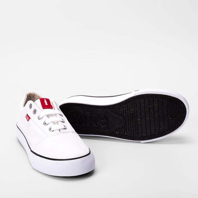 Tênis Coca Cola Surplay Canvas Casual Feminino Branco