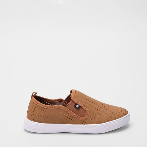 Slip On Infantil Molekinho Detalhe Perfuros Caramelo