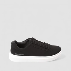 Tênis Casual Masculino Pegada Em Microfibra Preto