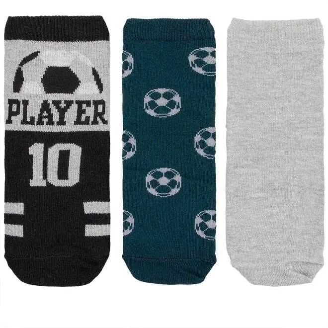 Kit Meia Cano Médio Infantil STZ 3 Pares 30-33 Bola de Futebol Color
