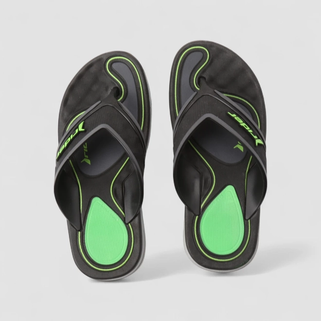 Chinelo Infantil Rider R Line Plus Verde & Preto