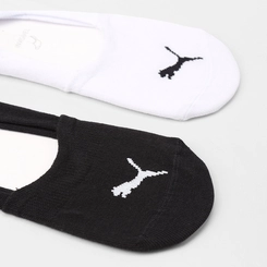 Kit Meia Invisível Puma 2 Pares 34-38 Branco e Preto