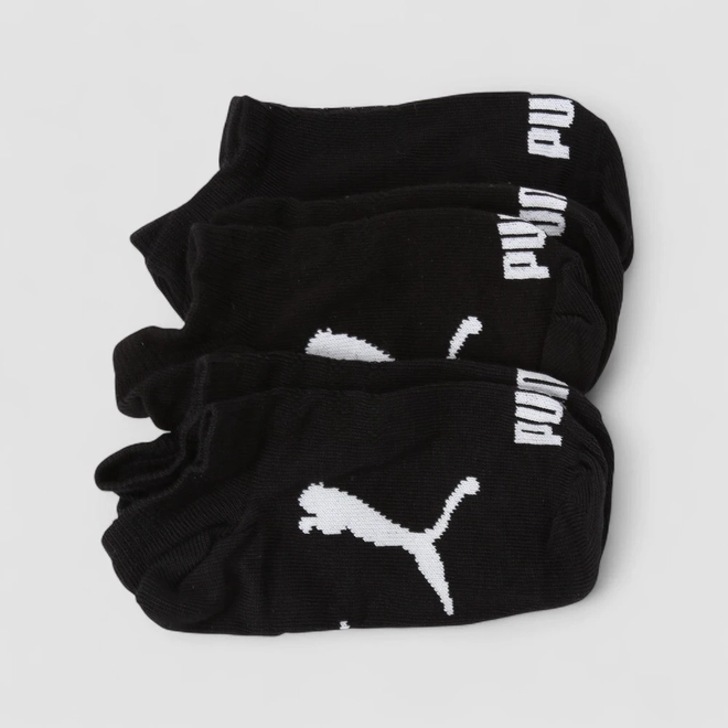 Meia Sapatilha Puma 25-28 Kit 3 Pares Preta