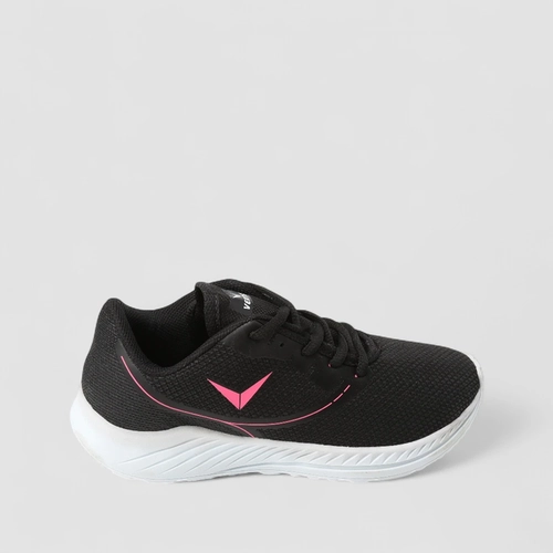 Tênis Vertus Esportivo Feminino Tecido Rosa Neon & Preto