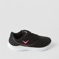 Tênis Vertus Esportivo Feminino Tecido Rosa Neon & Preto
