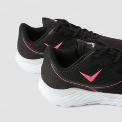 Tênis Vertus Esportivo Feminino Tecido Rosa Neon & Preto